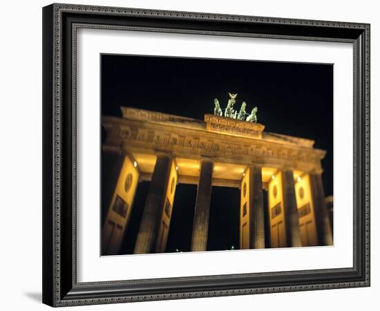 Brandenburg Gate, Berlin, Germany-Walter Bibikow-Framed Photographic Print