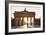 Brandenburg Gate (Brandenburger Tor) at sunrise, Platz des 18 Marz, Berlin Mitte, Berlin, Germany-Markus Lange-Framed Photographic Print