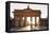 Brandenburg Gate (Brandenburger Tor) at sunrise, Platz des 18 Marz, Berlin Mitte, Berlin, Germany-Markus Lange-Framed Premier Image Canvas