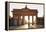 Brandenburg Gate (Brandenburger Tor) at sunrise, Platz des 18 Marz, Berlin Mitte, Berlin, Germany-Markus Lange-Framed Premier Image Canvas