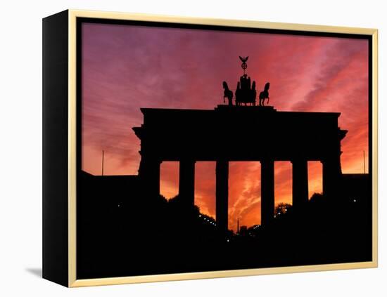 Brandenburg Gate, Unter Den Linden, Berlin, Germany-Dave Bartruff-Framed Premier Image Canvas