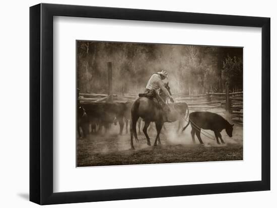 Branding at Lost Canyon-Barry Hart-Framed Art Print