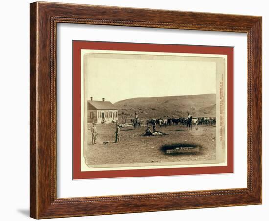 Branding Cattle-John C. H. Grabill-Framed Giclee Print