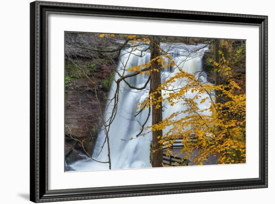 Brandywine Falls in Autumn in Cuyahoga National Park, Ohio, USA-Chuck Haney-Framed Photographic Print