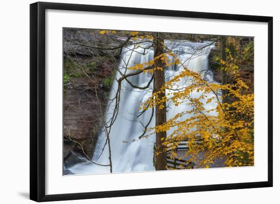 Brandywine Falls in Autumn in Cuyahoga National Park, Ohio, USA-Chuck Haney-Framed Photographic Print