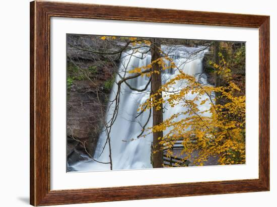 Brandywine Falls in Autumn in Cuyahoga National Park, Ohio, USA-Chuck Haney-Framed Photographic Print