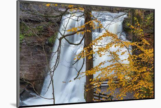 Brandywine Falls in Autumn in Cuyahoga National Park, Ohio, USA-Chuck Haney-Mounted Photographic Print