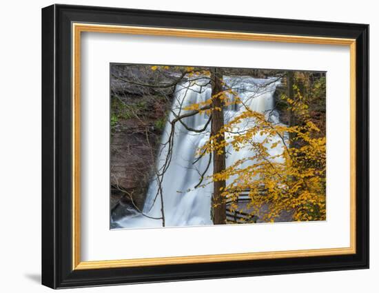 Brandywine Falls in Autumn in Cuyahoga National Park, Ohio, USA-Chuck Haney-Framed Photographic Print