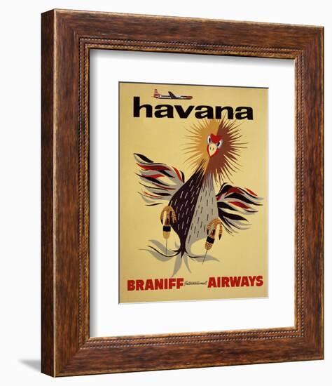 Braniff International Airways, Havana-null-Framed Art Print