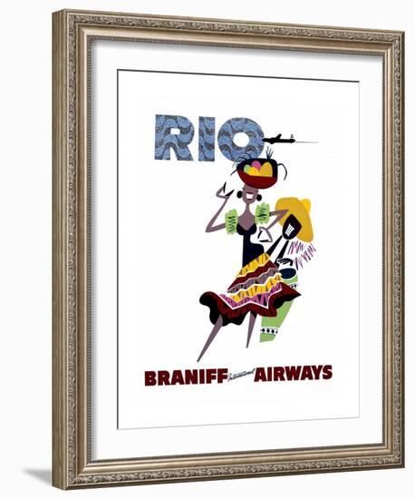 Braniff International Airways, Rio-null-Framed Art Print