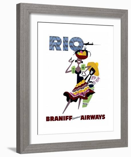 Braniff International Airways, Rio-null-Framed Art Print