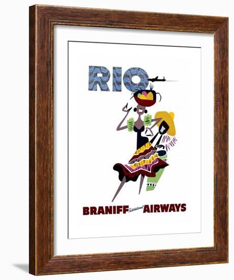 Braniff International Airways, Rio-null-Framed Art Print