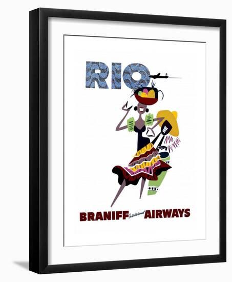 Braniff International Airways, Rio-null-Framed Art Print