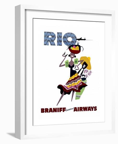 Braniff International Airways, Rio-null-Framed Art Print