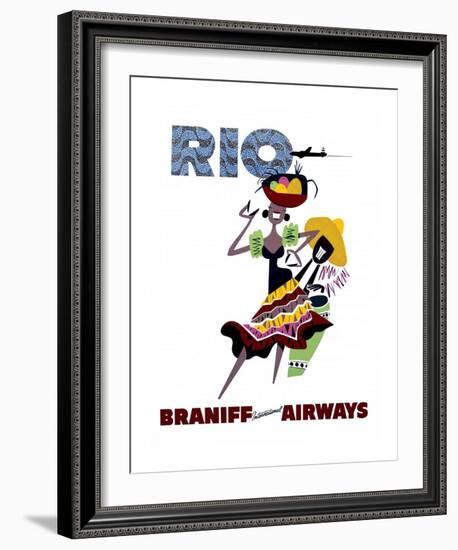 Braniff International Airways, Rio-null-Framed Art Print