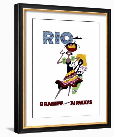 Braniff International Airways, Rio-null-Framed Art Print