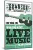 Branson, Missouri - Horizontal Guitar - Teal Screenprint-Lantern Press-Mounted Art Print