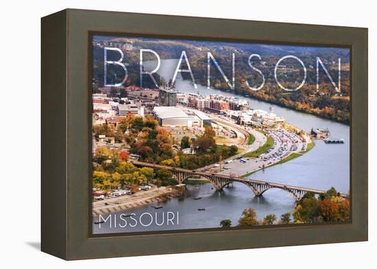 Branson, Missouri - Ozarks-Lantern Press-Framed Stretched Canvas