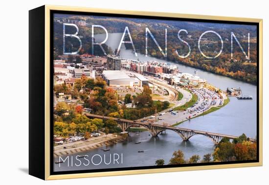 Branson, Missouri - Ozarks-Lantern Press-Framed Stretched Canvas
