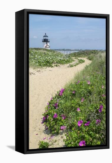 Brant Lighthouse, Nantucket Harbor, Nantucket, Massachusetts, USA-Lisa S^ Engelbrecht-Framed Premier Image Canvas