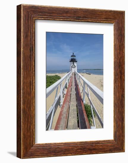 Brant Lighthouse, Nantucket Harbor, Nantucket, Massachusetts, USA-Lisa S. Engelbrecht-Framed Photographic Print