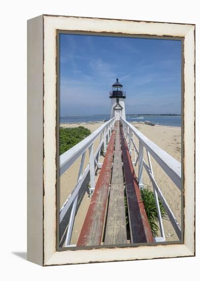 Brant Lighthouse, Nantucket Harbor, Nantucket, Massachusetts, USA-Lisa S. Engelbrecht-Framed Premier Image Canvas