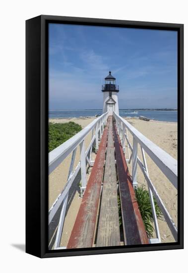 Brant Lighthouse, Nantucket Harbor, Nantucket, Massachusetts, USA-Lisa S. Engelbrecht-Framed Premier Image Canvas