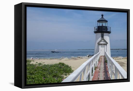 Brant Lighthouse, Nantucket Harbor, Nantucket, Massachusetts, USA-Lisa S. Engelbrecht-Framed Premier Image Canvas