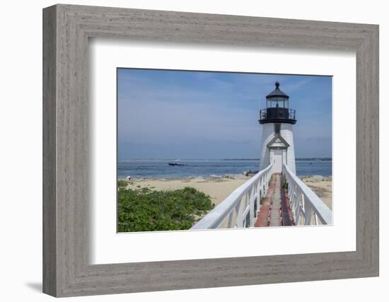 Brant Lighthouse, Nantucket Harbor, Nantucket, Massachusetts, USA-Lisa S. Engelbrecht-Framed Photographic Print