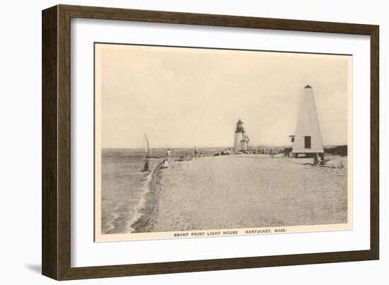 Brant Point Lighthouse, Nantucket, Massachusetts-null-Framed Premium Giclee Print