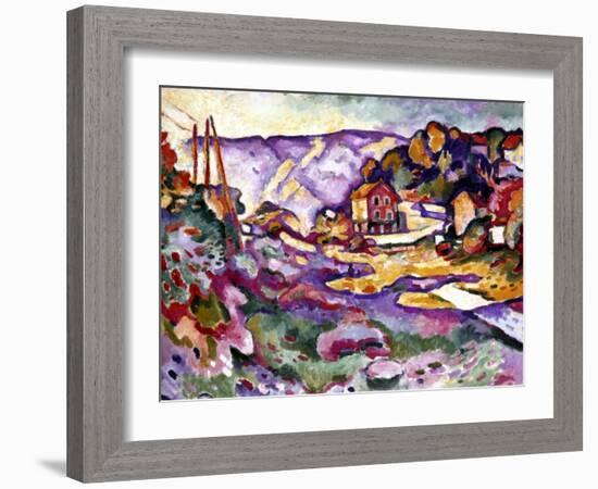 Braque: L'Estaque, 1906-Georges Braque-Framed Giclee Print