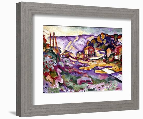 Braque: L'Estaque, 1906-Georges Braque-Framed Giclee Print