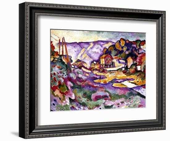 Braque: L'Estaque, 1906-Georges Braque-Framed Giclee Print