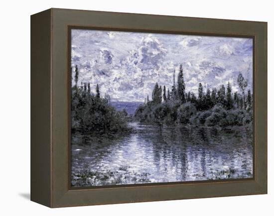 Bras de la Seine Pres de Vetheuil-Claude Monet-Framed Premier Image Canvas