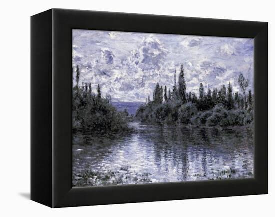 Bras de la Seine Pres de Vetheuil-Claude Monet-Framed Premier Image Canvas