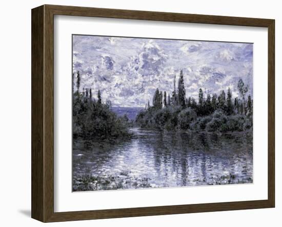 Bras de la Seine Pres de Vetheuil-Claude Monet-Framed Giclee Print