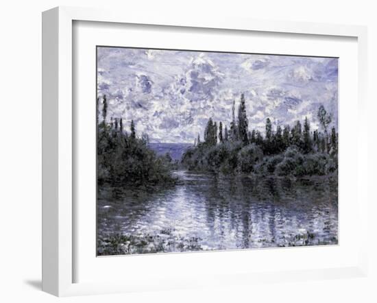 Bras de la Seine Pres de Vetheuil-Claude Monet-Framed Giclee Print