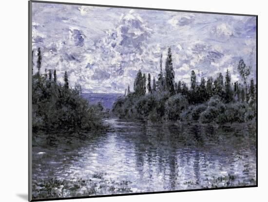 Bras de la Seine Pres de Vetheuil-Claude Monet-Mounted Giclee Print