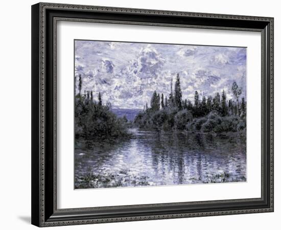 Bras de la Seine Pres de Vetheuil-Claude Monet-Framed Giclee Print