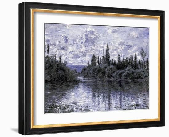 Bras de la Seine Pres de Vetheuil-Claude Monet-Framed Giclee Print