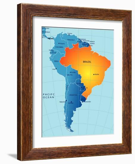 Brasil-charobna-Framed Art Print