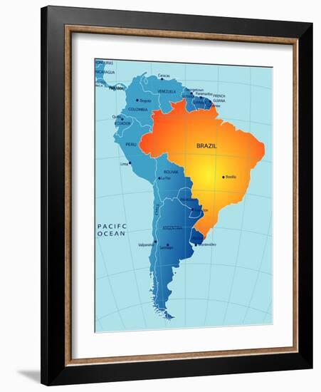 Brasil-charobna-Framed Art Print