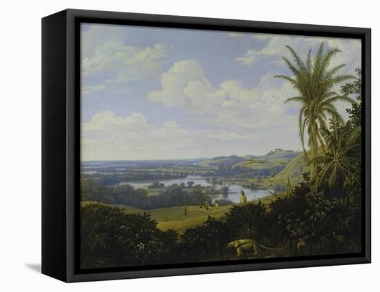 Brasilian Landscape with Anteater. Probably 1649-Frans Post-Framed Premier Image Canvas
