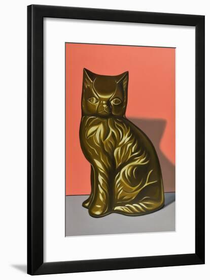 Brass Cat-Cassie Marie Edwards-Framed Giclee Print