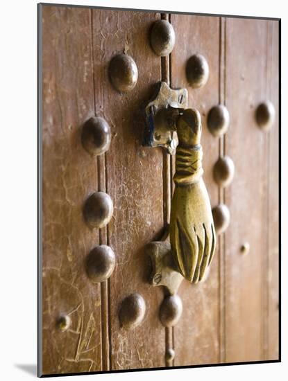 Brass Hand of Fatima Door Knocker, a Popular Symbol in Southern Morocco, Merzouga, Morocco-Lee Frost-Mounted Photographic Print