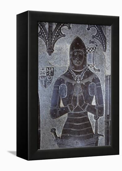 Brass of Sir John Wilcotes, Church of St Michael and All Angels, Great Tew, Oxfordshire, England-Simon Marsden-Framed Premier Image Canvas