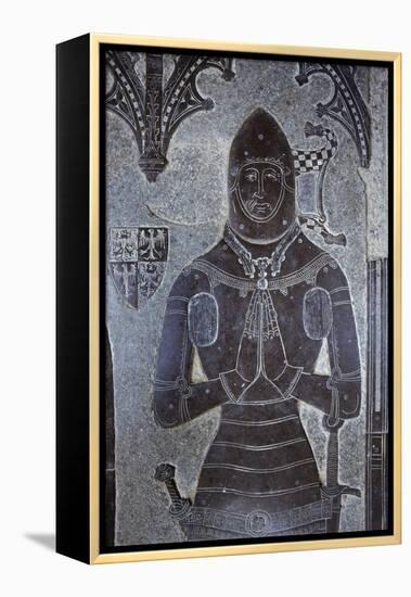 Brass of Sir John Wilcotes, Church of St Michael and All Angels, Great Tew, Oxfordshire, England-Simon Marsden-Framed Premier Image Canvas