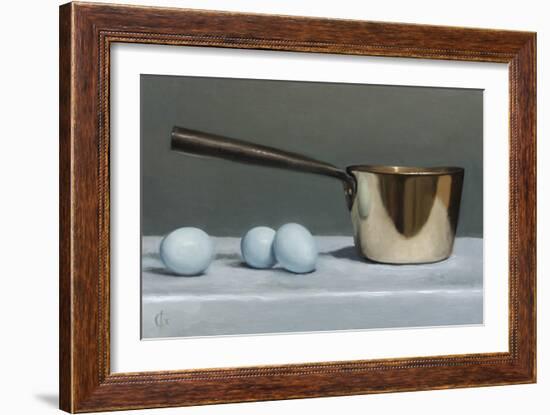 Brass Pan and Blue Eggs, 2011-James Gillick-Framed Giclee Print