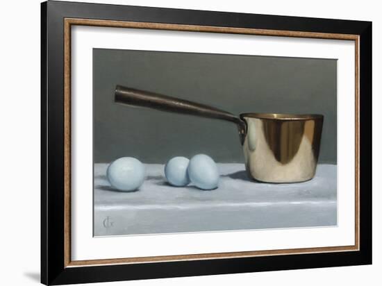 Brass Pan and Blue Eggs, 2011-James Gillick-Framed Giclee Print