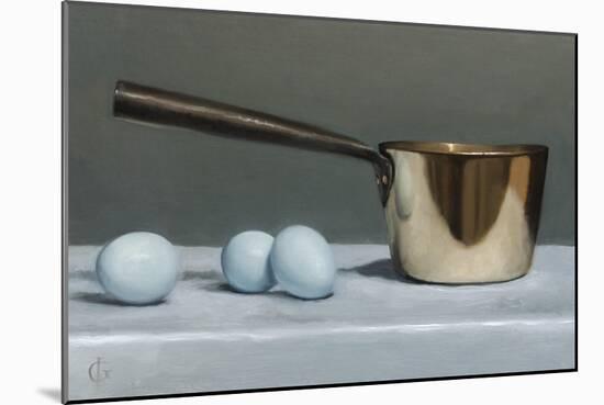 Brass Pan and Blue Eggs, 2011-James Gillick-Mounted Giclee Print